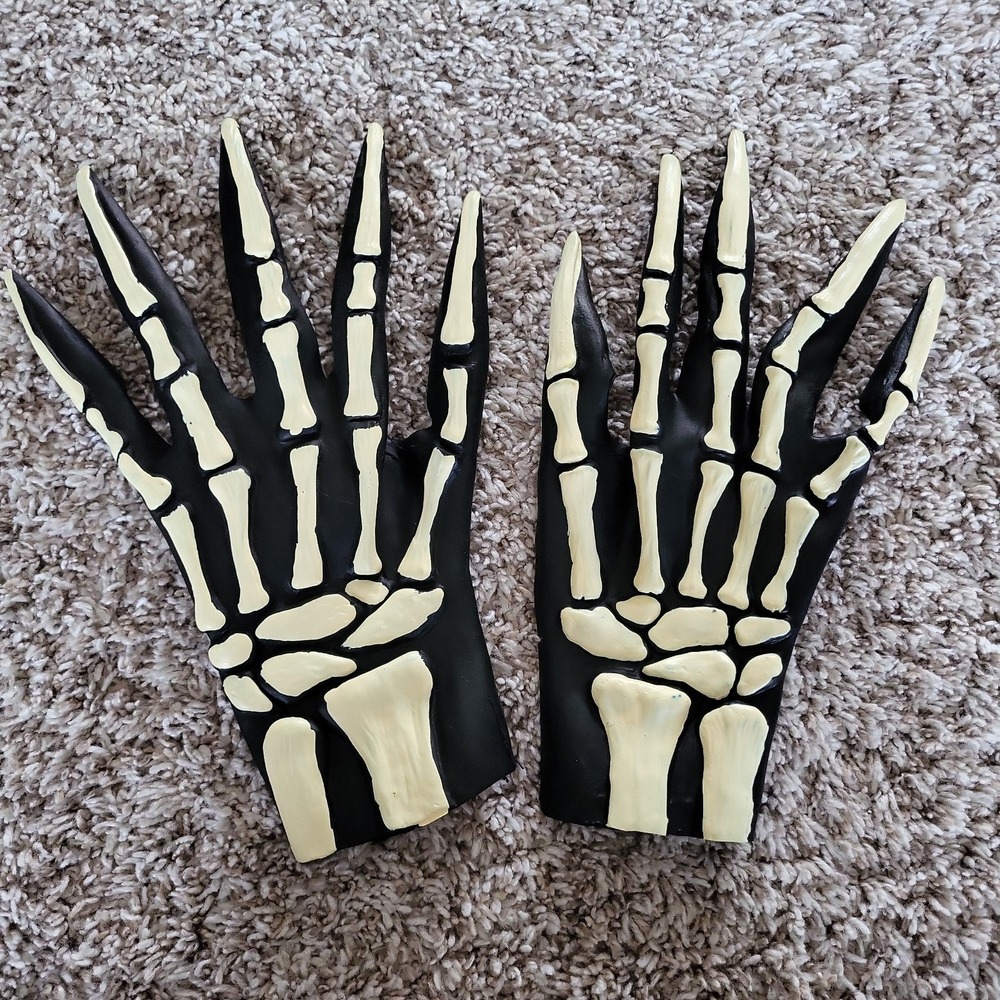 Skeleton Bone Monster Hands Kids Halloween Costume Kids Gloves One Size